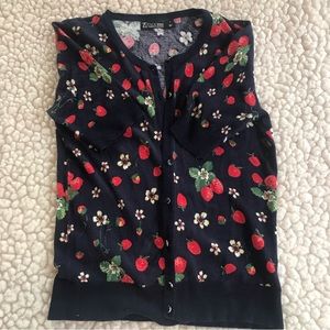 New york and company strawberry cardigan M